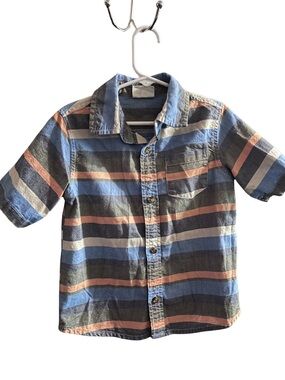 Crazy 8 Striped Button-Down Shirt in Blue, Peach & Gray